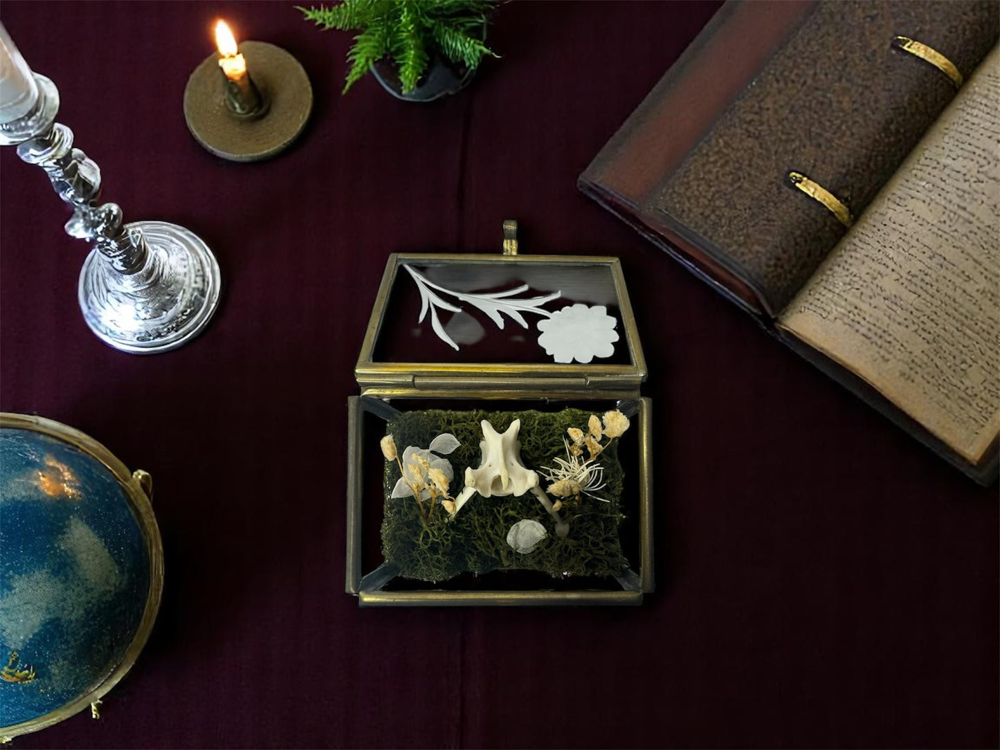 Vintage Glass Trinket Boxes