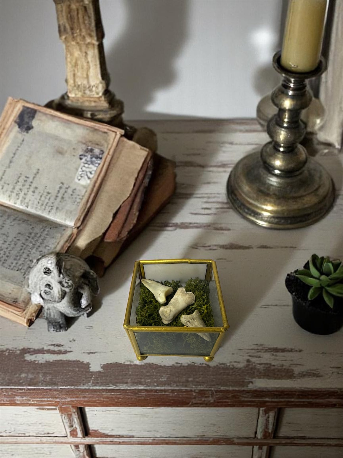 Vintage Glass Trinket Boxes