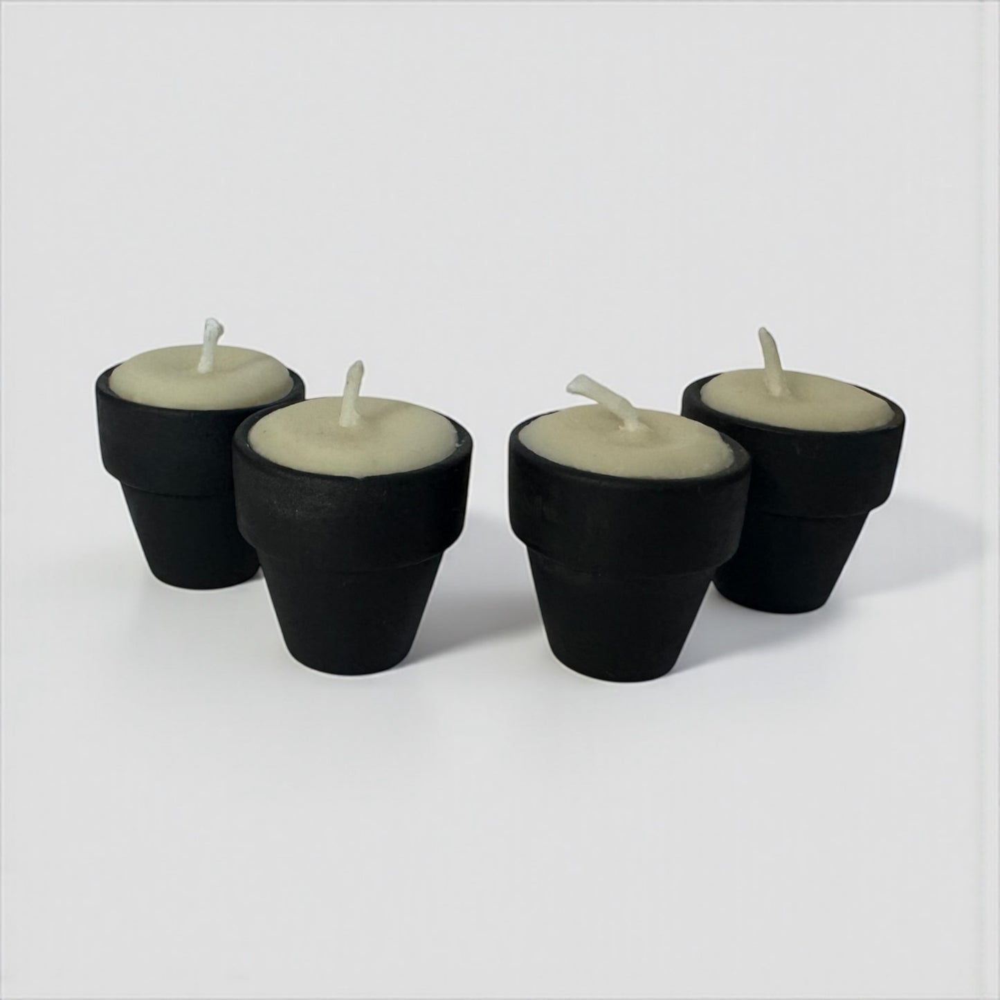 Black Micro Pot Candle Set