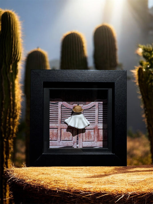 Cowboy Ghost Box (White or Black Frame)