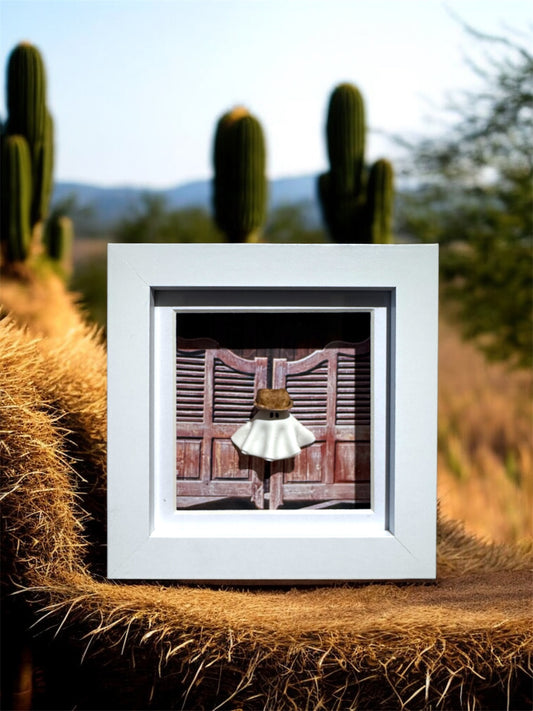 Cowboy Ghost Box (White or Black Frame)