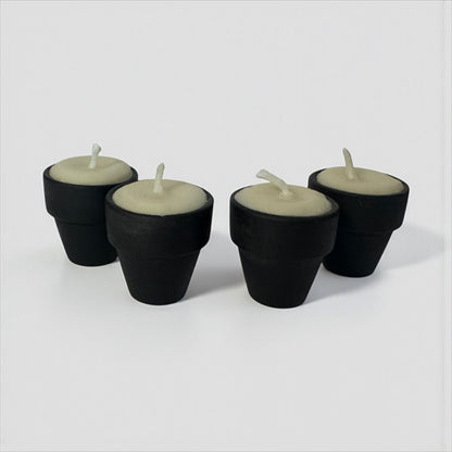 Black Micro Pot Candle Set