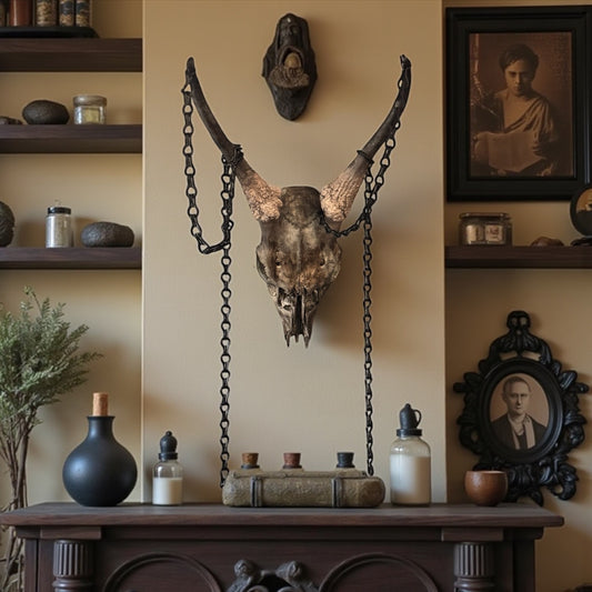 Deer Skull With Chains